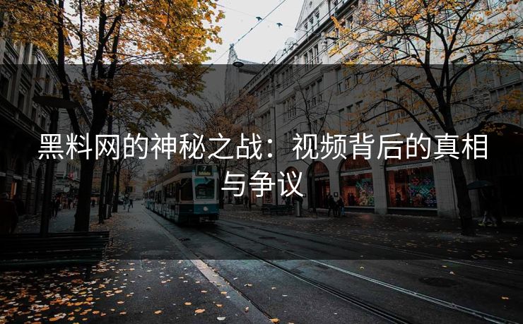 黑料网的神秘之战:视频背后的真相与争议